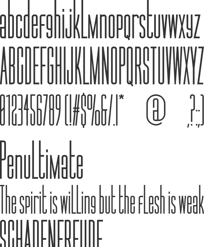 LegalObligationSans font preview