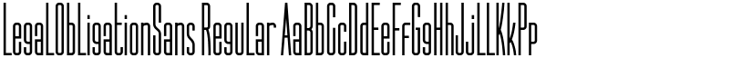 LegalObligationSans Regular font