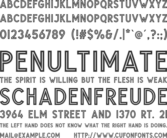 Glaschu Inline font preview