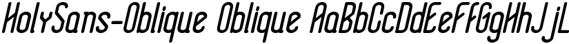 HolySans-Oblique Oblique font