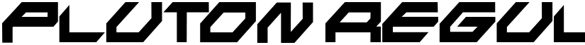 PLUTON Regular font