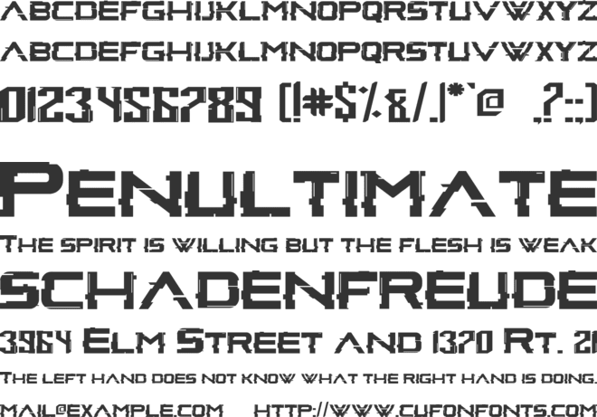 Glitch Inside font preview