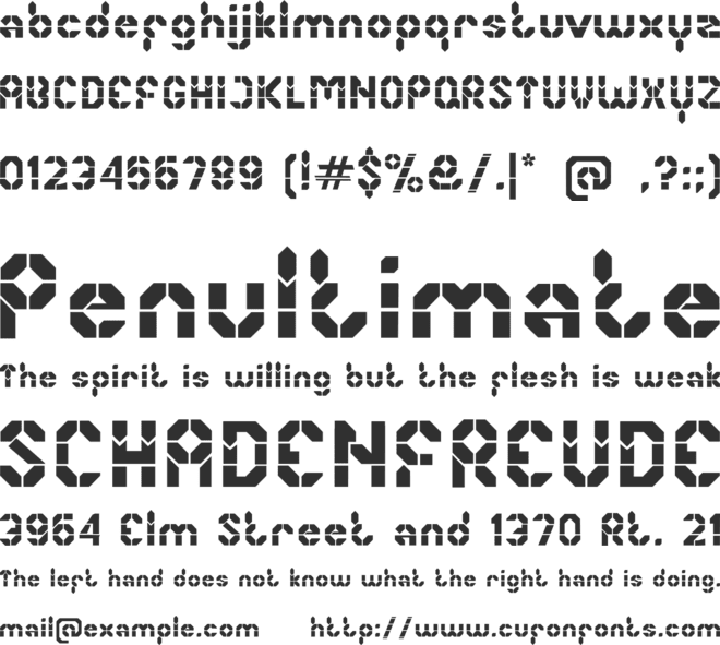 Fighter Brick font preview