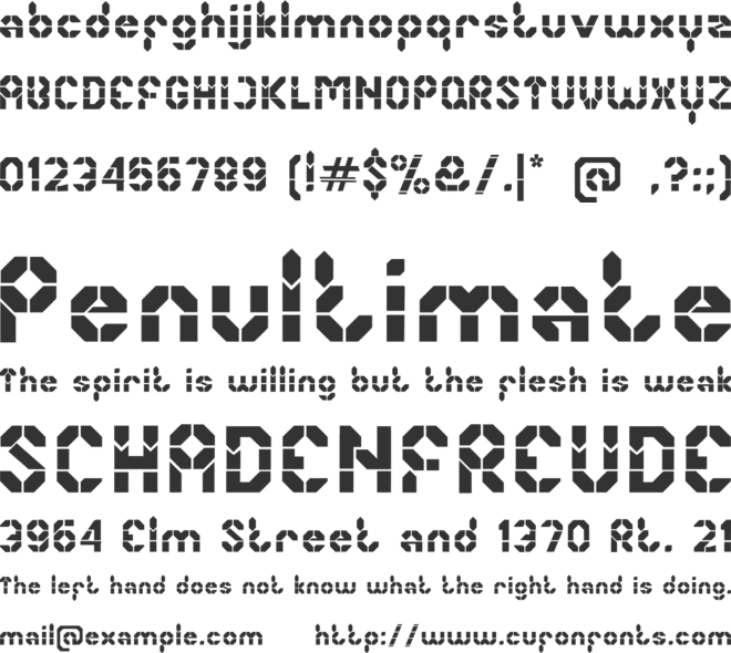Fighter Brick font preview