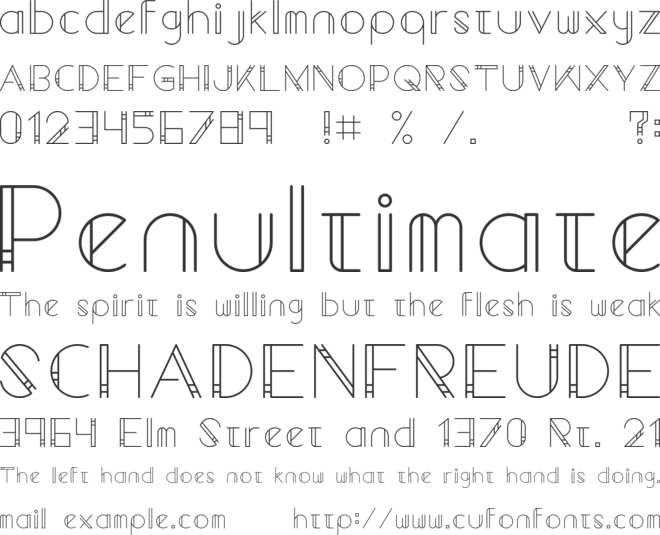 Geometrico font preview