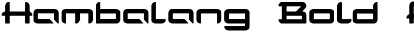 Hambalang Bold font