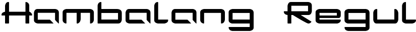 Hambalang Regular font