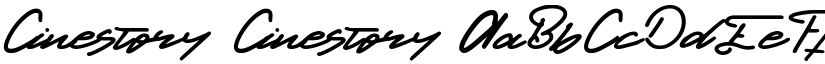 Cinestory Cinestory font