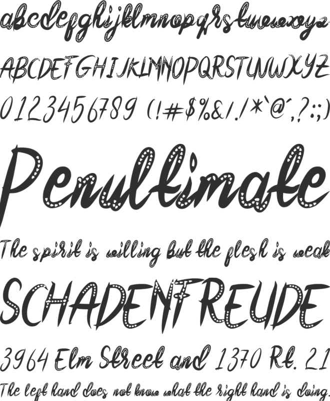 Friday_Honey font preview