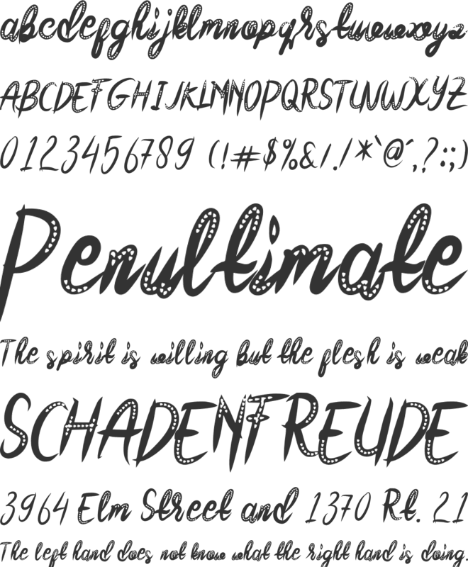 Friday_Honey font preview