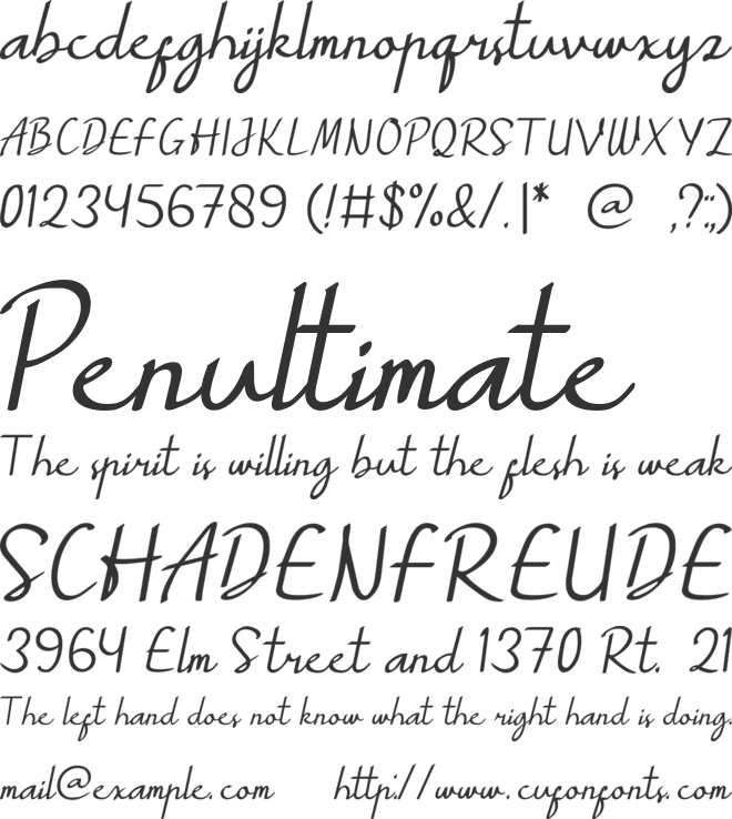 Myrtale font preview