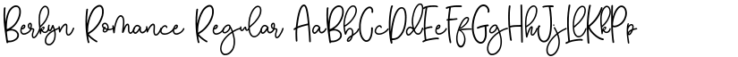 Berkyn Romance Regular font