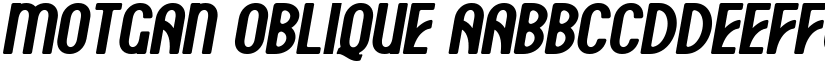 Motgan Oblique font