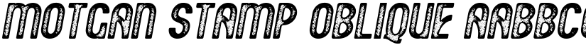 Motgan Stamp Oblique font