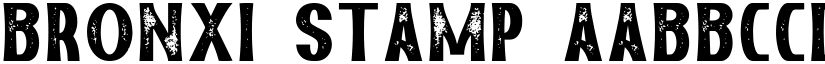 Bronxi Stamp font