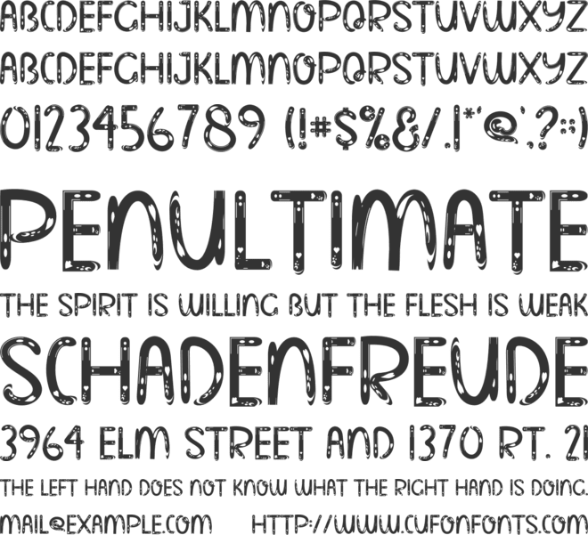 Pocky Cocky font preview