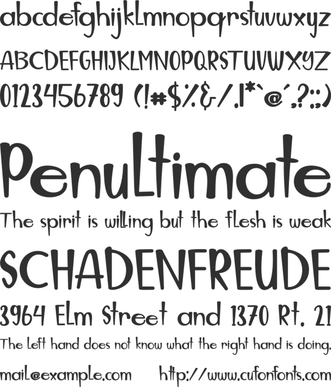Hollow font preview