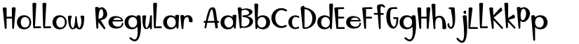 Hollow Regular font