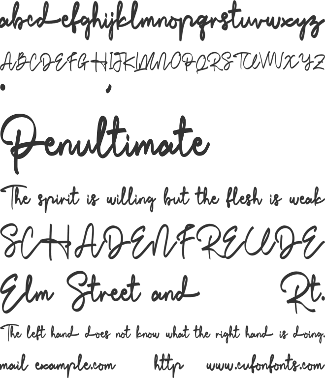 DarkLand font preview