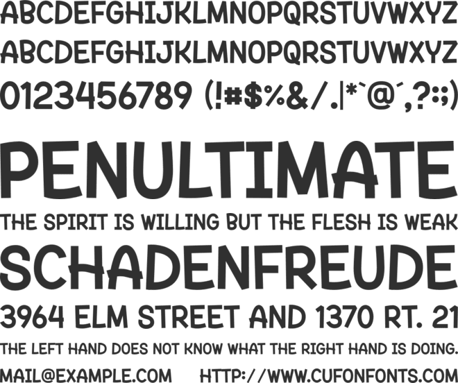 Bright Friday font preview