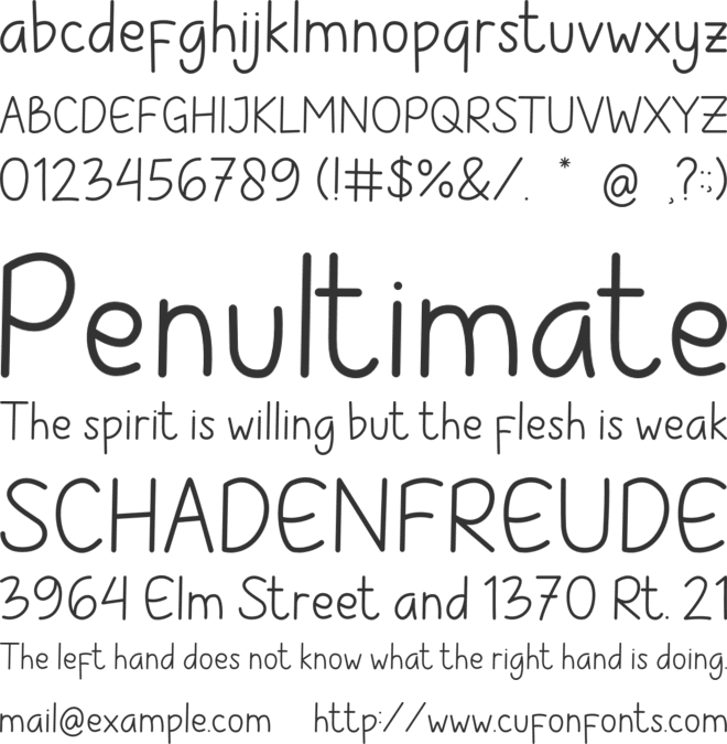 Childlet font preview