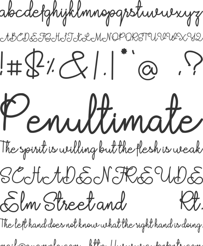 Elfizha font preview