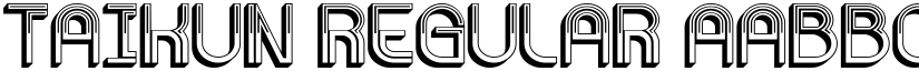 Taikun Regular font