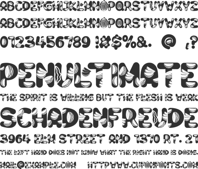 Watermelon font preview