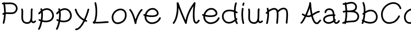 PuppyLove Medium font