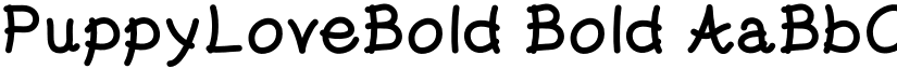 PuppyLoveBold Bold font