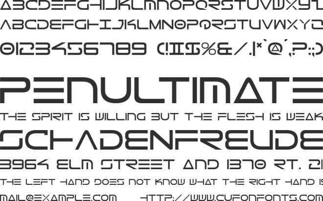 Tele-Marines font preview