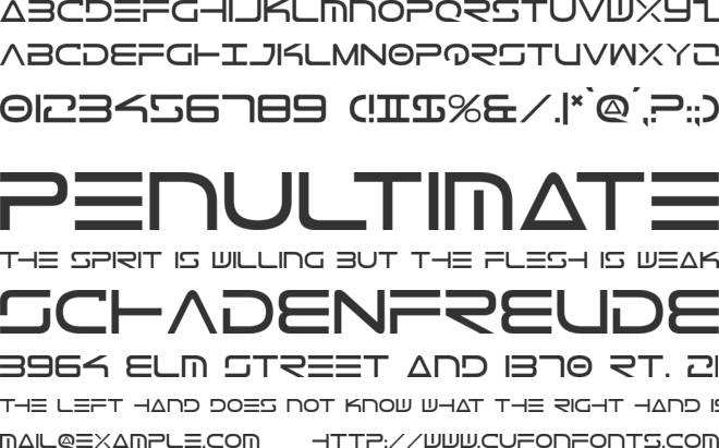 Tele-Marines font preview