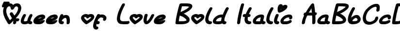 Queen of Love Bold Italic font