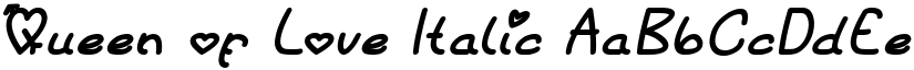 Queen of Love Italic font