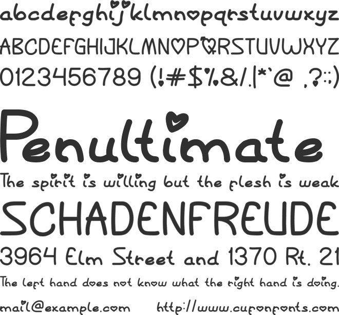 Queen of Love font preview