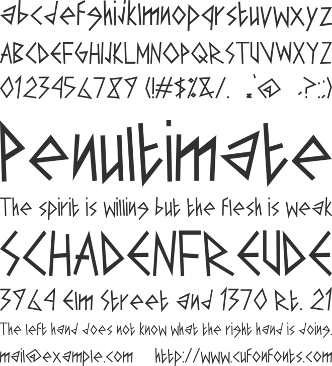 Edge To Edge font preview