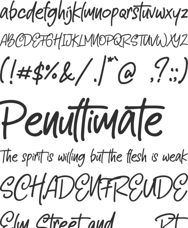 Smooth Bellena font preview