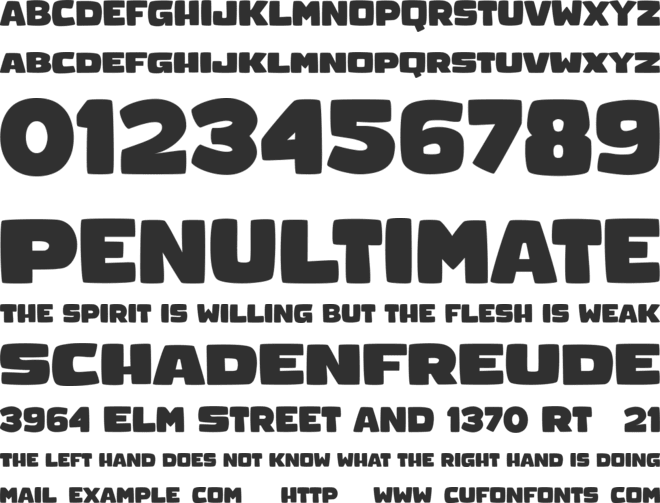 CHUCKLESOME font preview