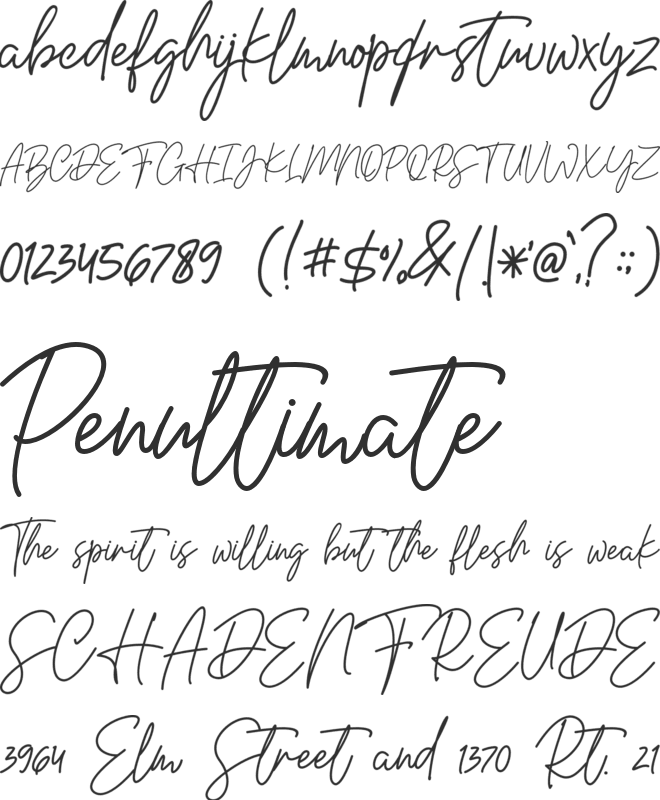 Worthy font preview