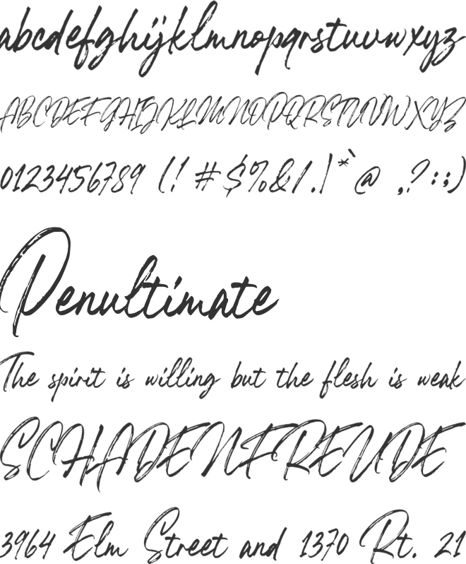 Wildstreet font preview