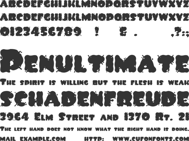 Spilt Ink font preview
