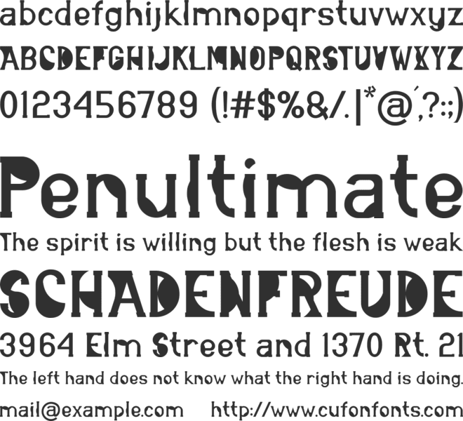 abstrak font preview