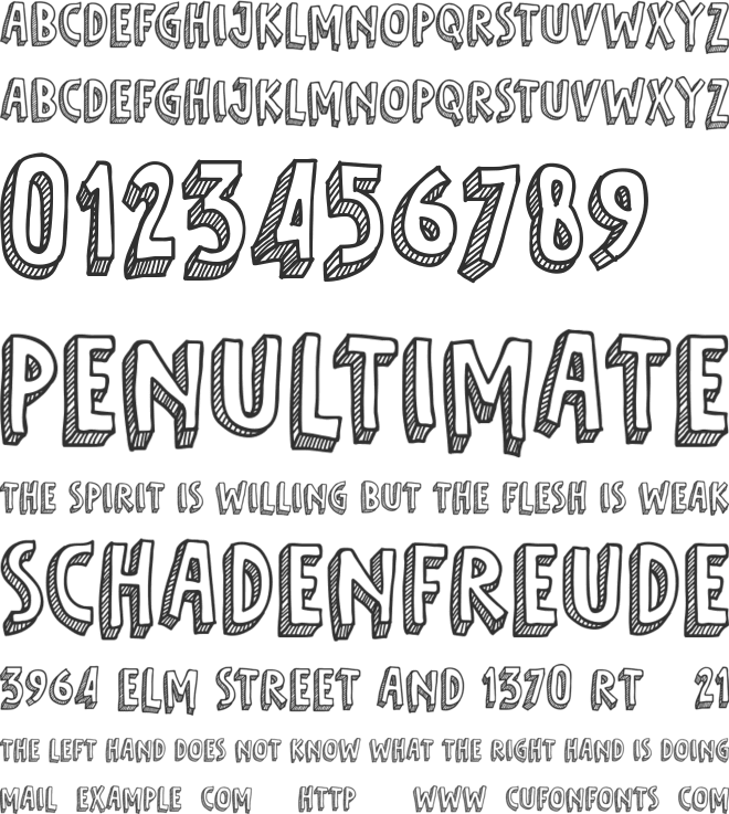 Fifth Grader font preview