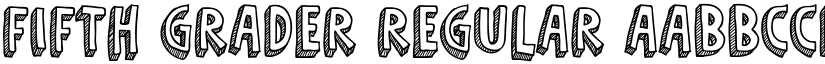 Fifth Grader Regular font