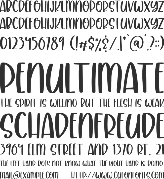 Crafty Beach font preview