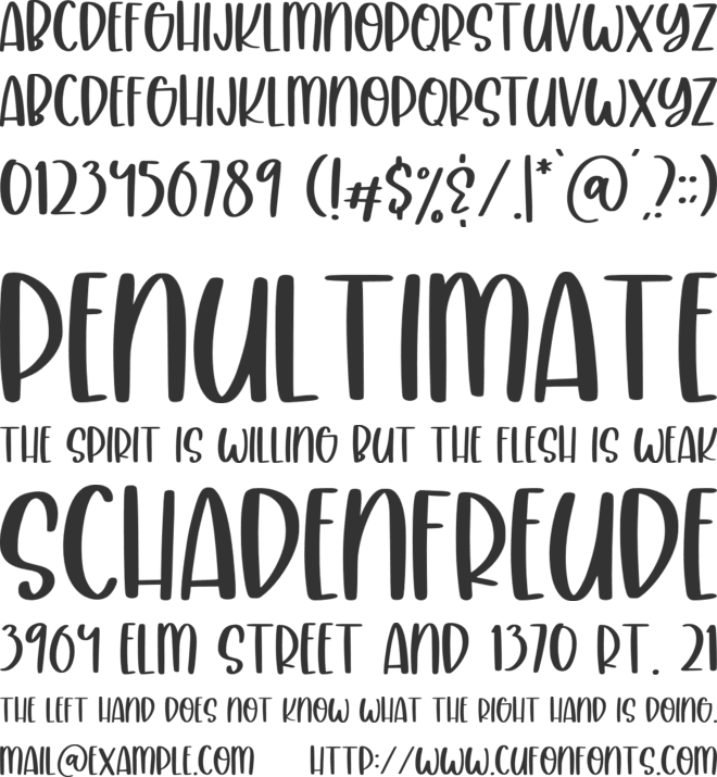 Crafty Beach font preview