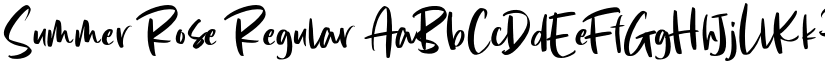 Summer Rose Regular font