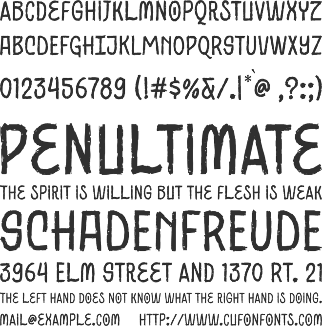 Black Grounds font preview