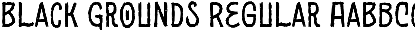 Black Grounds Regular font