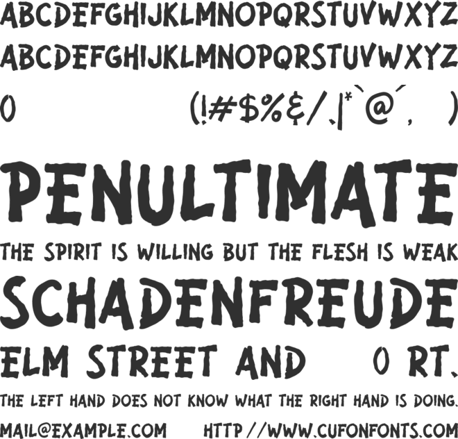 Nature Breath font preview